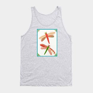 2 Dragonflies #3 Mixed Media Image Tank Top